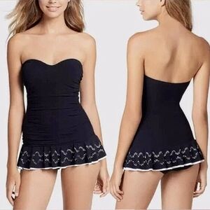 Profile by Gottex Women's Sweetheart Swimdress One Piece Swimsuit Size 10